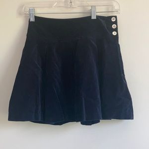 Navy Blue velvet skirt